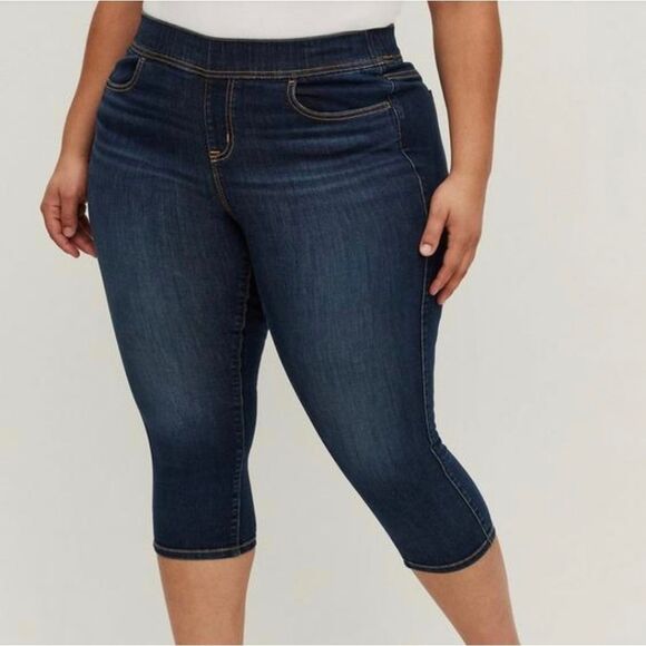 Torrid 2 Crop Lean Jean Skinny Super Soft High Rise Jean - New - Picture 1 of 6
